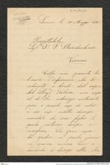 Nachlass Franz Steindachner, Brief von Giovanni Cecchini an Franz Steindachner (14.05.1895), Inv.Nr. 80.01, Seite 1